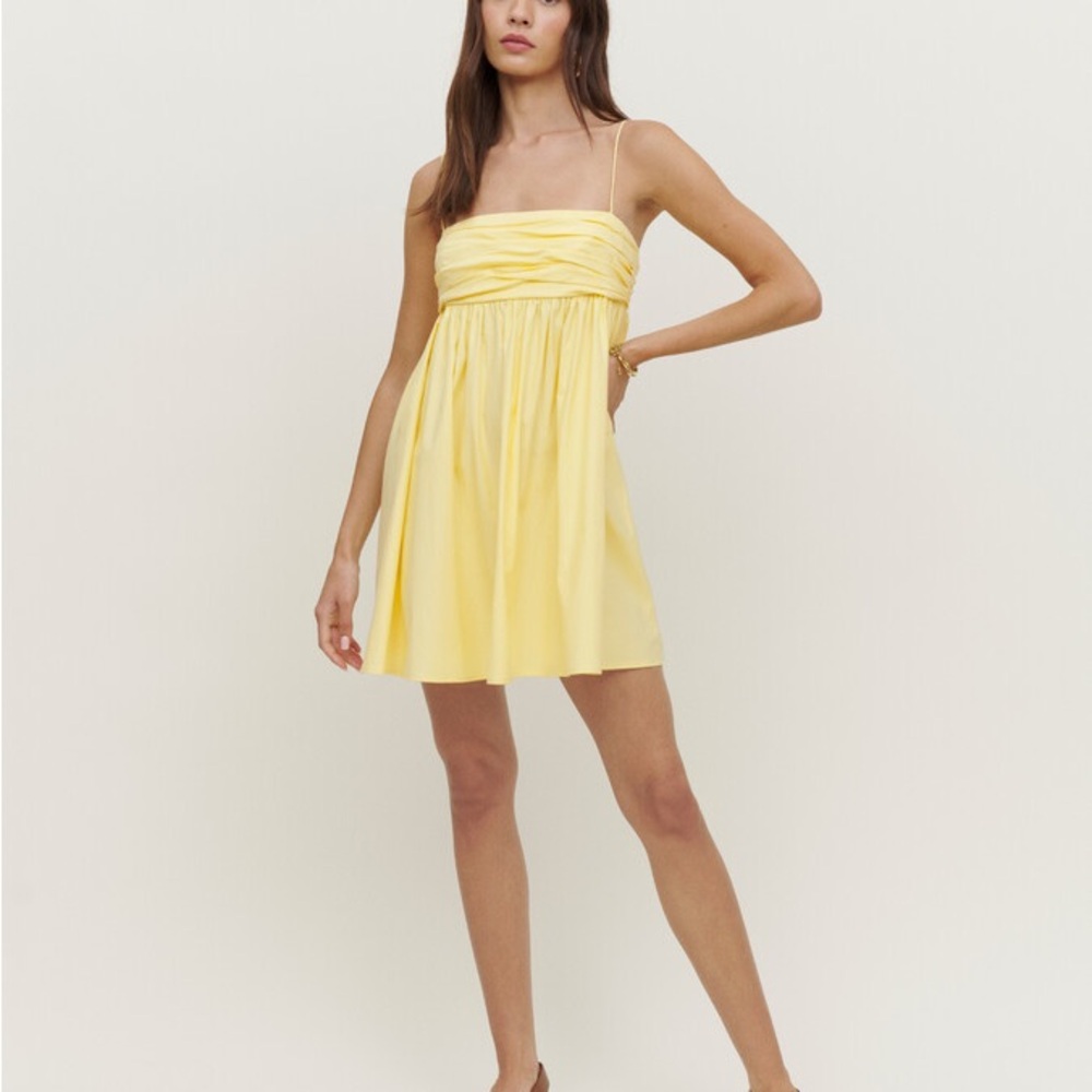 Reformation Yellow Catarina Sundress  Mini